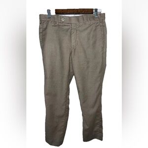 Zanella Vicenza Italy All Wool Dress Pants Curtis Tan Size 32x26 EUC